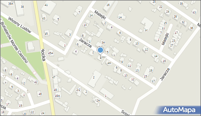 Sierpc, Jaracza Stefana, 4, mapa Sierpc