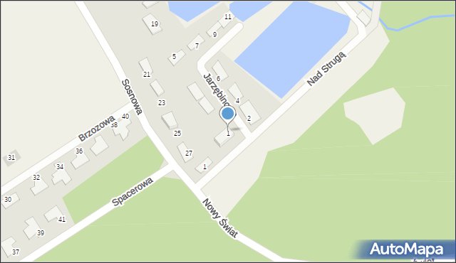 Silno, Jarzębinowa, 1, mapa Silno