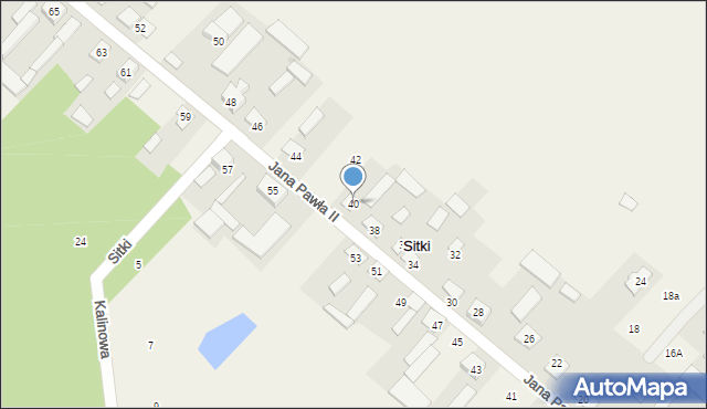 Sitki, Jana Pawła II, 40, mapa Sitki