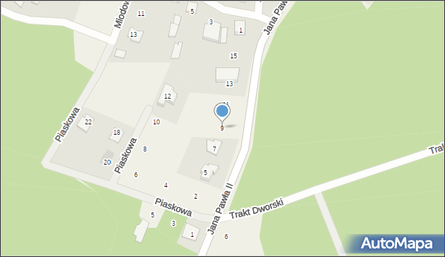 Sitki, Jana Pawła II, 9, mapa Sitki