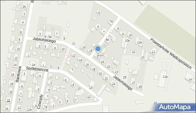 Skalmierzyce, Jabłońskiego Ludwika, 17, mapa Skalmierzyce
