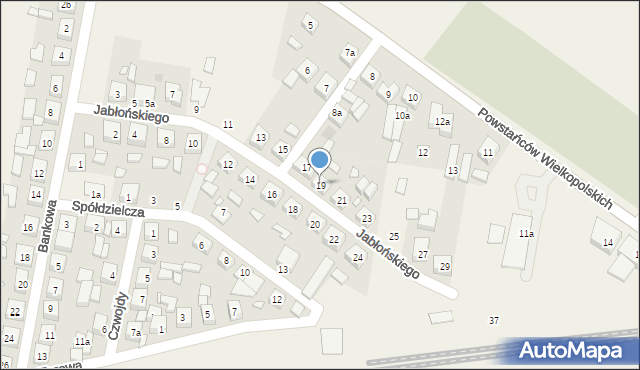 Skalmierzyce, Jabłońskiego Ludwika, 19, mapa Skalmierzyce