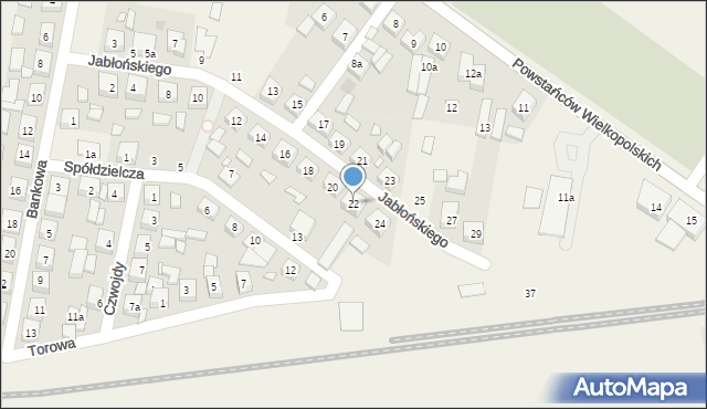 Skalmierzyce, Jabłońskiego Ludwika, 22, mapa Skalmierzyce