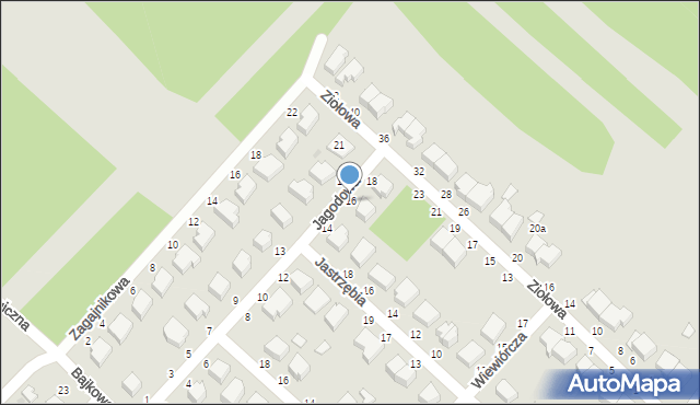 Skierniewice, Jagodowa, 16, mapa Skierniewic