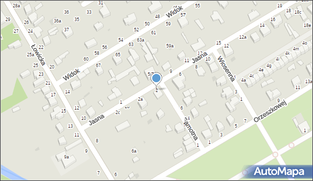 Skierniewice, Jasna, 2, mapa Skierniewic