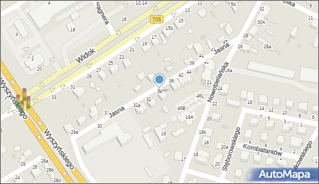 Skierniewice, Jasna, 34, mapa Skierniewic