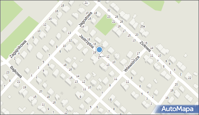 Skierniewice, Jastrzębia, 17, mapa Skierniewic