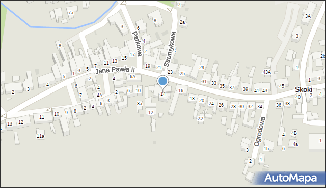 Skoki, Jana Pawła II, 14, mapa Skoki