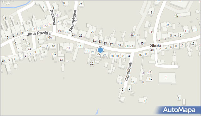 Skoki, Jana Pawła II, 24B, mapa Skoki