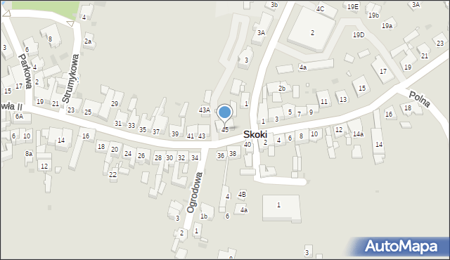 Skoki, Jana Pawła II, 45, mapa Skoki