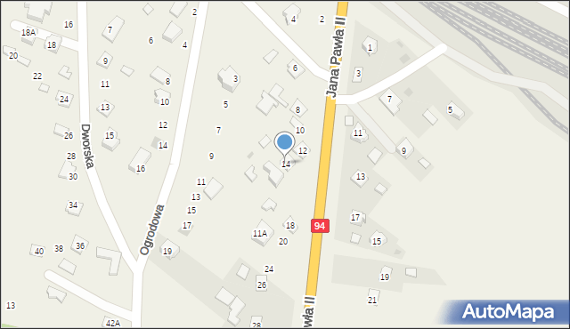 Skołoszów, Jana Pawła II, 14, mapa Skołoszów