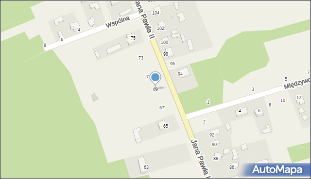 Skopanie, Jana Pawła II, 69, mapa Skopanie