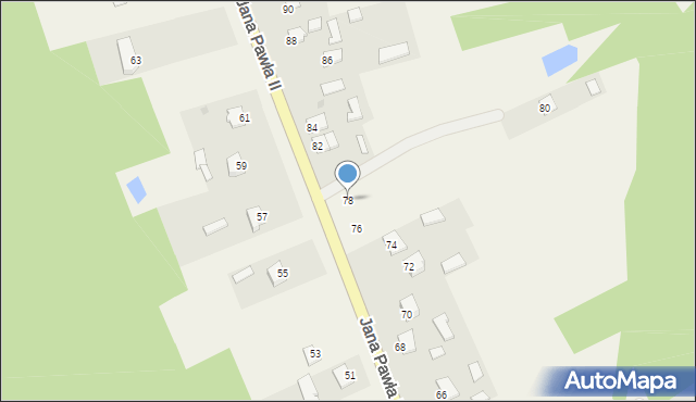 Skopanie, Jana Pawła II, 78, mapa Skopanie