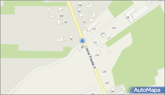 Skopanie, Jana Pawła II, 85, mapa Skopanie