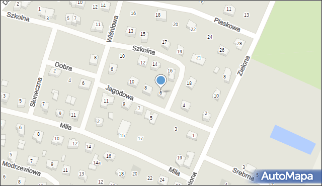 Skórcz, Jagodowa, 6, mapa Skórcz