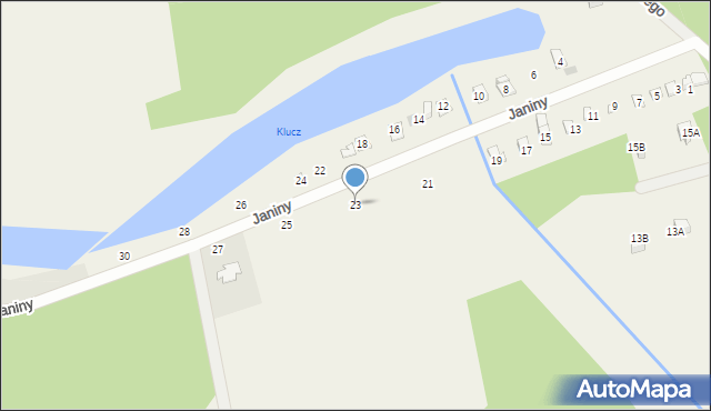 Skrzeszew, Janiny, 23, mapa Skrzeszew