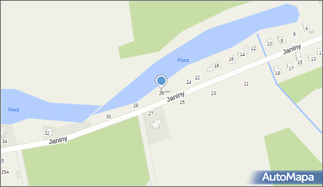 Skrzeszew, Janiny, 26, mapa Skrzeszew