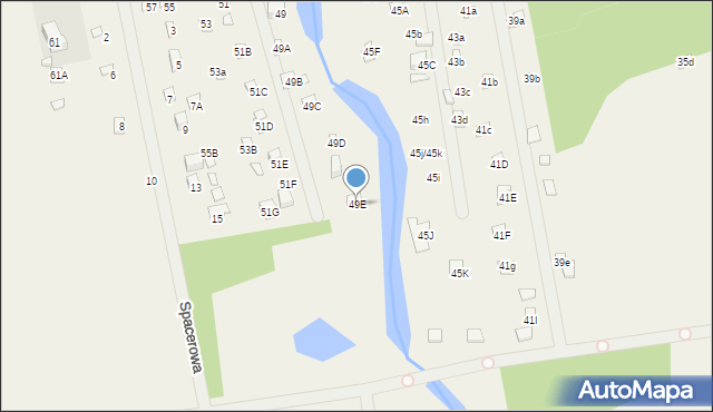 Skrzeszew, Janiny, 49E, mapa Skrzeszew