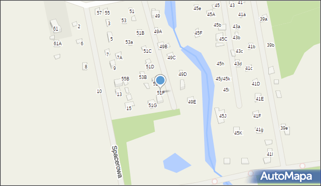 Skrzeszew, Janiny, 51F, mapa Skrzeszew