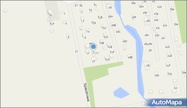 Skrzeszew, Janiny, 55a, mapa Skrzeszew