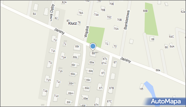 Skrzeszew, Janiny, 69, mapa Skrzeszew