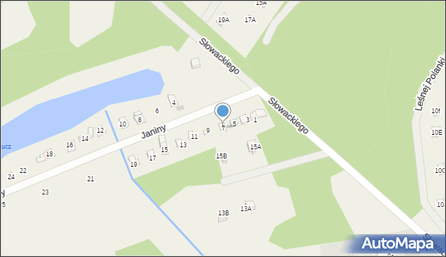 Skrzeszew, Janiny, 7, mapa Skrzeszew