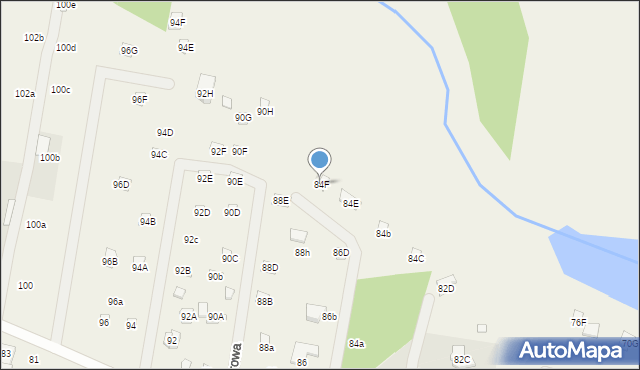 Skrzeszew, Janiny, 84F, mapa Skrzeszew