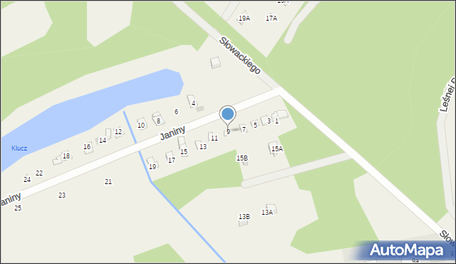Skrzeszew, Janiny, 9, mapa Skrzeszew