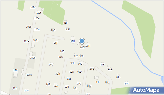 Skrzeszew, Janiny, 90G, mapa Skrzeszew