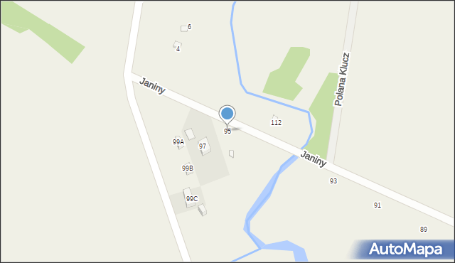 Skrzeszew, Janiny, 95, mapa Skrzeszew