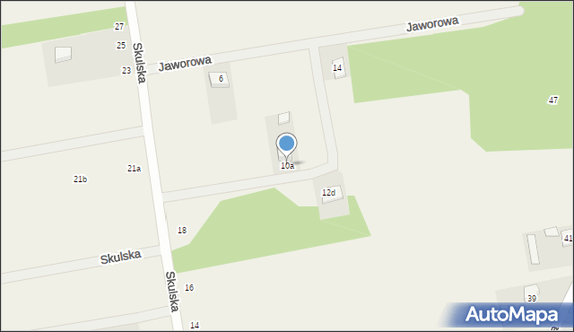 Skuły, Jaworowa, 10a, mapa Skuły