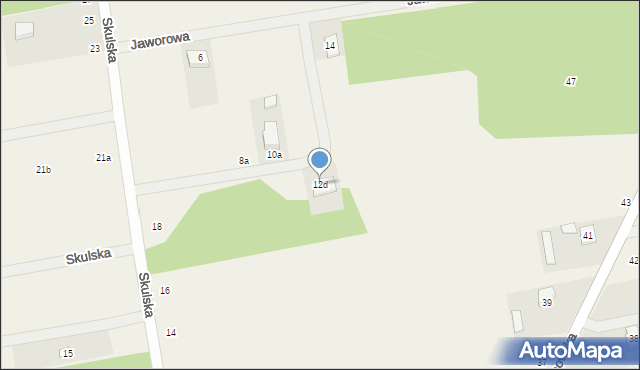 Skuły, Jaworowa, 12d, mapa Skuły