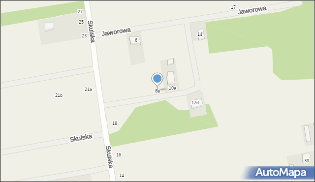 Skuły, Jaworowa, 8a, mapa Skuły