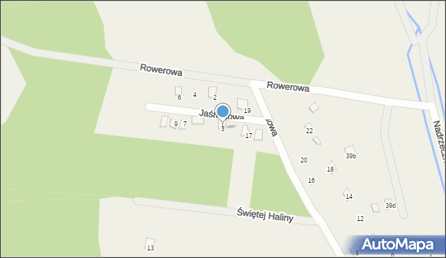 Słajszewo, Jaśminowa, 3, mapa Słajszewo