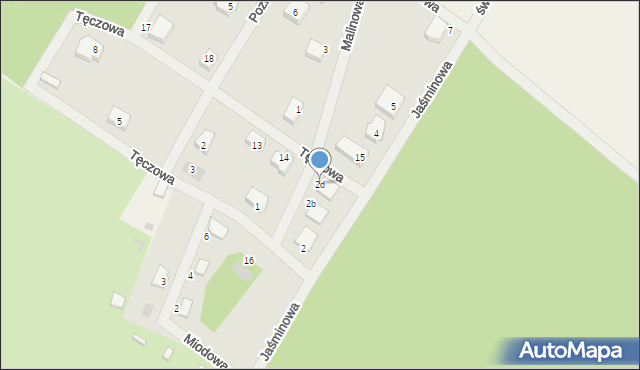 Sława, Jaśminowa, 2d, mapa Sława