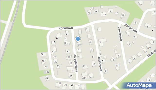 Sławków, Jarzębinowa, 5, mapa Sławków