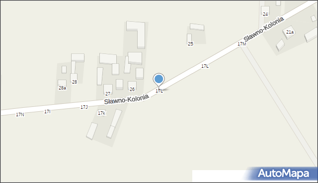 Sławno, Jana Pawła II, 17L, mapa Sławno