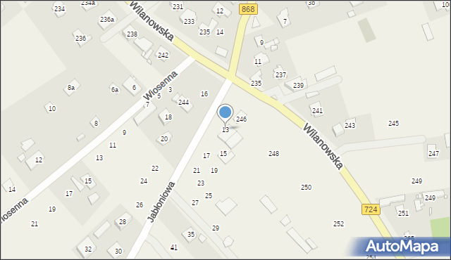 Słomczyn, Jabłoniowa, 13, mapa Słomczyn