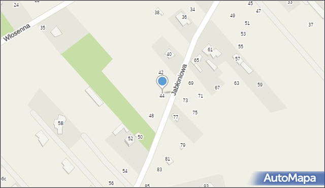 Słomczyn, Jabłoniowa, 44, mapa Słomczyn