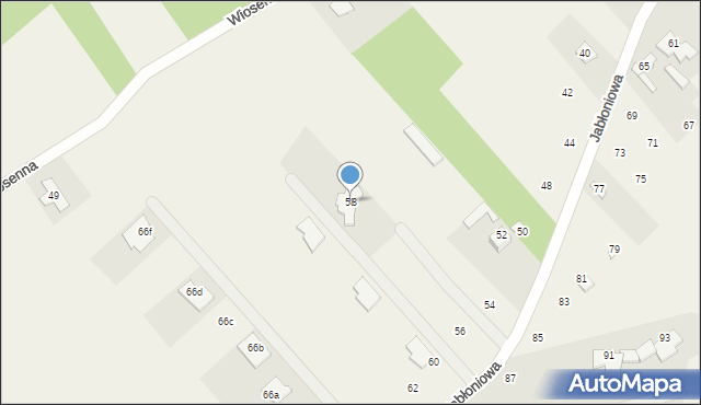 Słomczyn, Jabłoniowa, 58, mapa Słomczyn