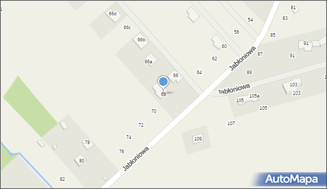 Słomczyn, Jabłoniowa, 68, mapa Słomczyn