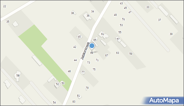 Słomczyn, Jabłoniowa, 69, mapa Słomczyn