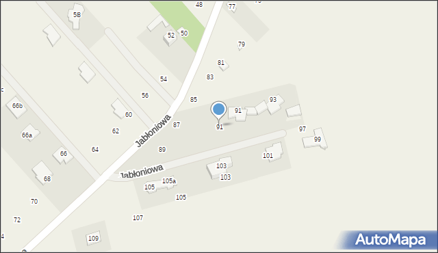 Słomczyn, Jabłoniowa, 91, mapa Słomczyn