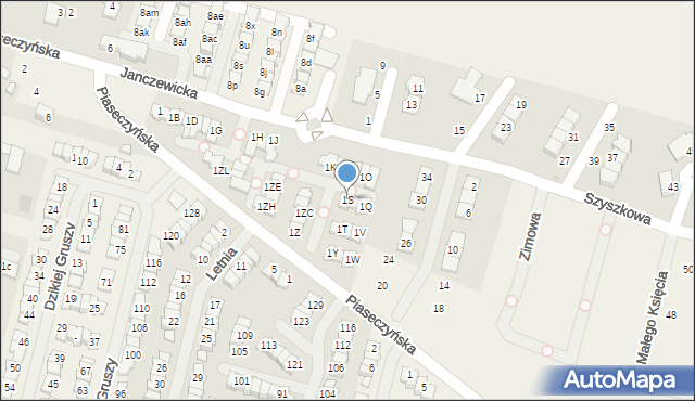 Słomin, Janczewicka, 1S, mapa Słomin