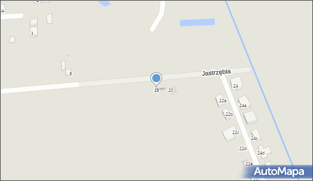 Słubice, Jastrzębia, 18, mapa Słubice