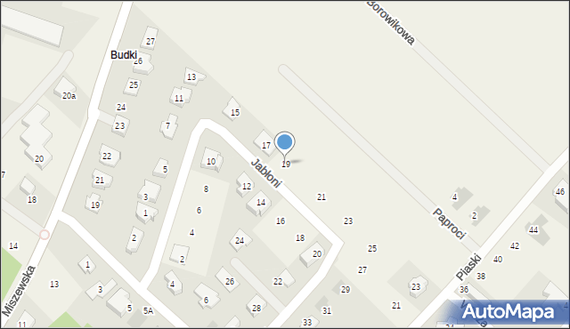 Słupno, Jabłoni, 19, mapa Słupno