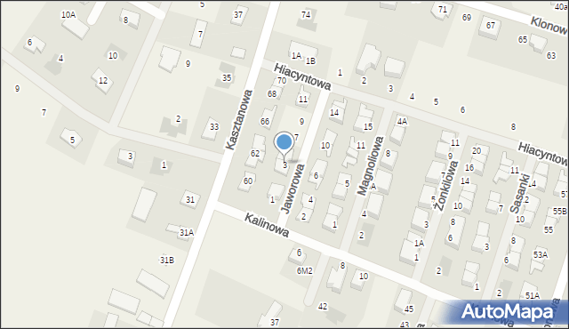 Słupno, Jaworowa, 3, mapa Słupno