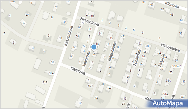 Słupno, Jaworowa, 6, mapa Słupno