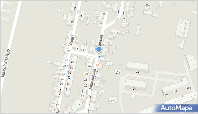 Słupsk, Jagiellońska, 15, mapa Słupska