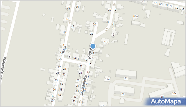 Słupsk, Jagiellońska, 18, mapa Słupska